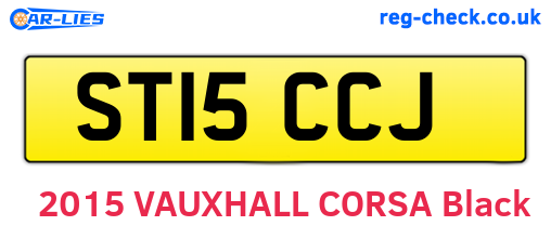 ST15CCJ are the vehicle registration plates.