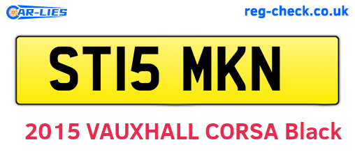 ST15MKN are the vehicle registration plates.