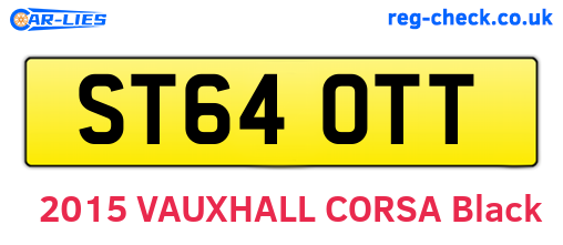 ST64OTT are the vehicle registration plates.