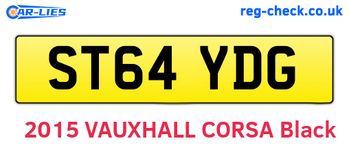 ST64YDG are the vehicle registration plates.