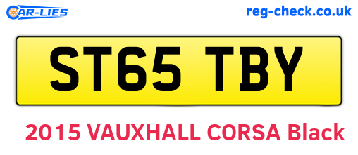 ST65TBY are the vehicle registration plates.