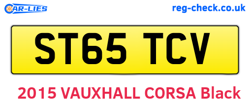 ST65TCV are the vehicle registration plates.