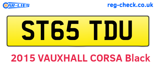 ST65TDU are the vehicle registration plates.