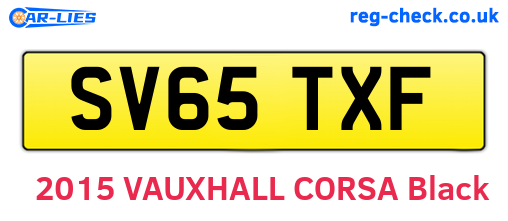 SV65TXF are the vehicle registration plates.