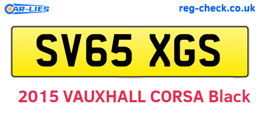 SV65XGS are the vehicle registration plates.