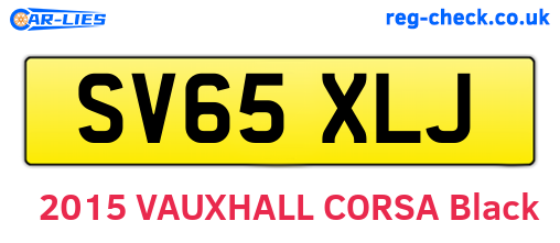 SV65XLJ are the vehicle registration plates.