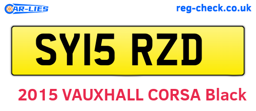 SY15RZD are the vehicle registration plates.