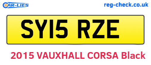 SY15RZE are the vehicle registration plates.
