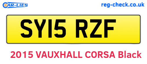 SY15RZF are the vehicle registration plates.