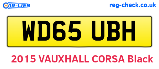 WD65UBH are the vehicle registration plates.