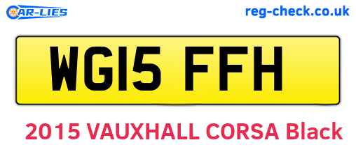 WG15FFH are the vehicle registration plates.