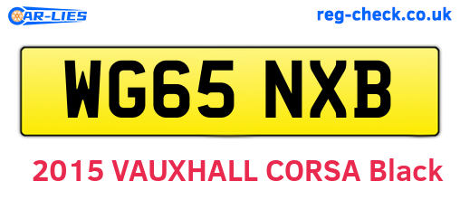 WG65NXB are the vehicle registration plates.