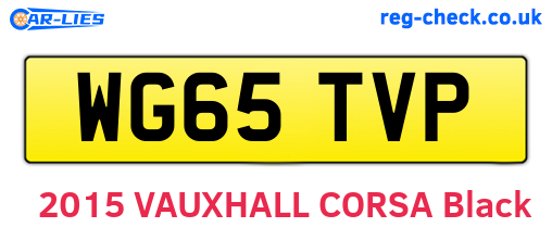 WG65TVP are the vehicle registration plates.