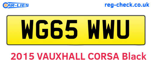 WG65WWU are the vehicle registration plates.