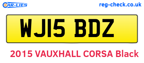 WJ15BDZ are the vehicle registration plates.
