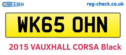 WK65OHN are the vehicle registration plates.