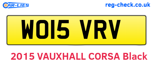 WO15VRV are the vehicle registration plates.