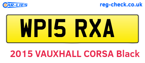 WP15RXA are the vehicle registration plates.
