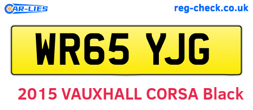 WR65YJG are the vehicle registration plates.