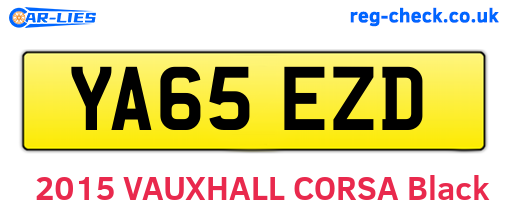 YA65EZD are the vehicle registration plates.