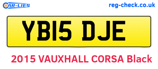 YB15DJE are the vehicle registration plates.