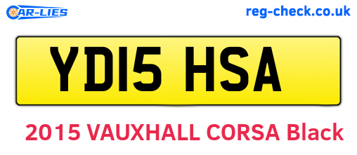 YD15HSA are the vehicle registration plates.