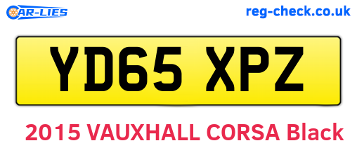YD65XPZ are the vehicle registration plates.