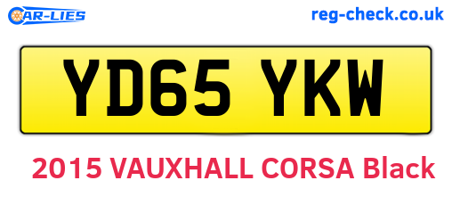 YD65YKW are the vehicle registration plates.