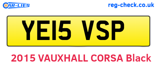 YE15VSP are the vehicle registration plates.