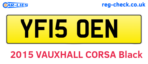 YF15OEN are the vehicle registration plates.