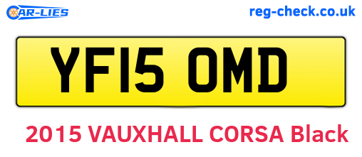 YF15OMD are the vehicle registration plates.