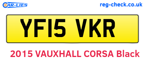 YF15VKR are the vehicle registration plates.
