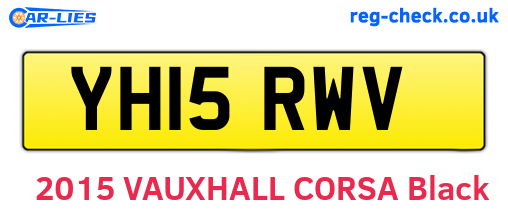 YH15RWV are the vehicle registration plates.