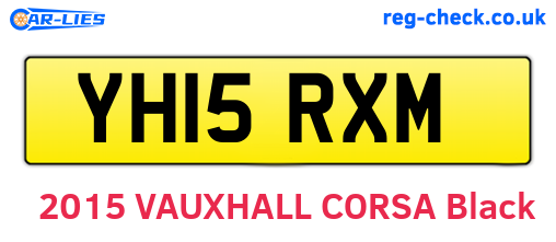 YH15RXM are the vehicle registration plates.