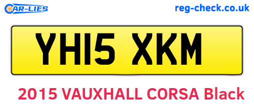 YH15XKM are the vehicle registration plates.