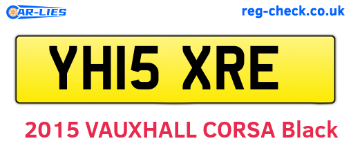 YH15XRE are the vehicle registration plates.