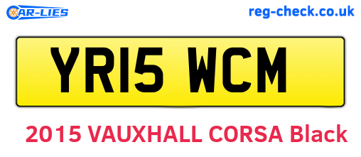 YR15WCM are the vehicle registration plates.