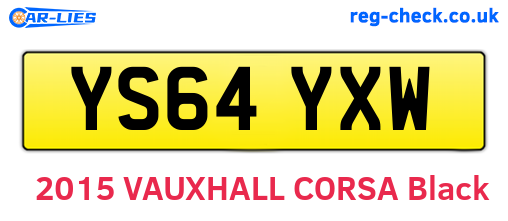 YS64YXW are the vehicle registration plates.