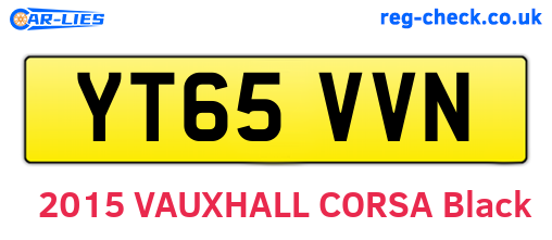 YT65VVN are the vehicle registration plates.