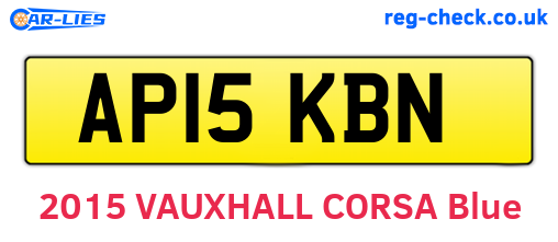 AP15KBN are the vehicle registration plates.