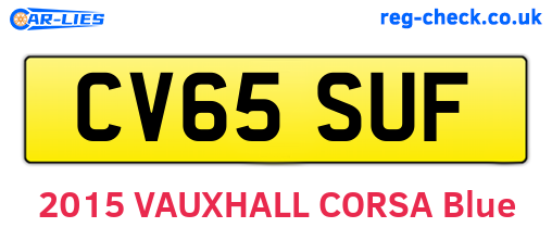 CV65SUF are the vehicle registration plates.