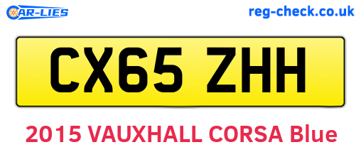 CX65ZHH are the vehicle registration plates.