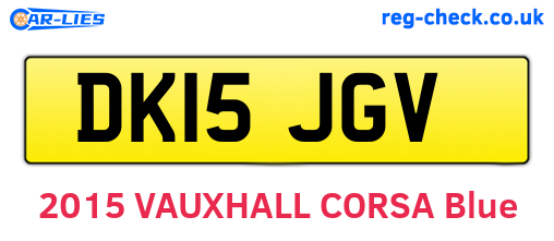 DK15JGV are the vehicle registration plates.