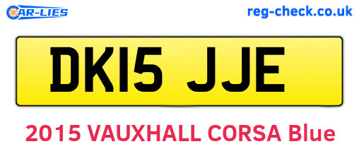 DK15JJE are the vehicle registration plates.
