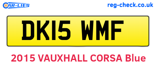 DK15WMF are the vehicle registration plates.
