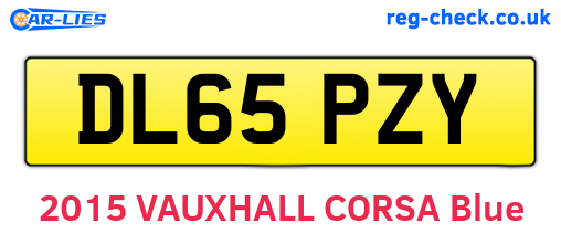 DL65PZY are the vehicle registration plates.