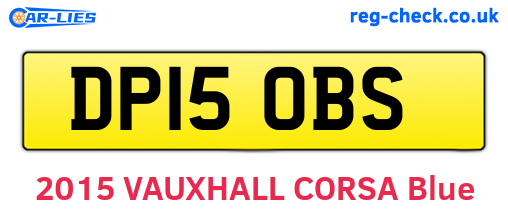 DP15OBS are the vehicle registration plates.