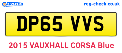 DP65VVS are the vehicle registration plates.
