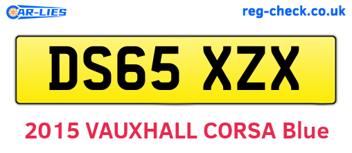 DS65XZX are the vehicle registration plates.