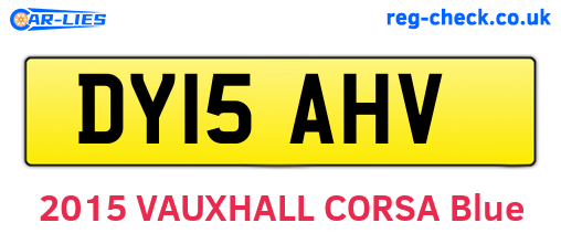 DY15AHV are the vehicle registration plates.